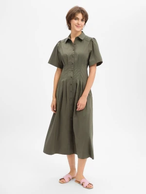 Neo Noir Sukienka damska z bluzką - Baia Kobiety Bawełna zielony jednolity,