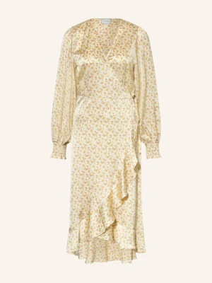 Neo Noir Sukienka Kopertowa Eva Z Satyny gelb