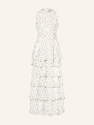 Neo Noir Sukienka Marli Z Wolantami I Wiązaniem weiss