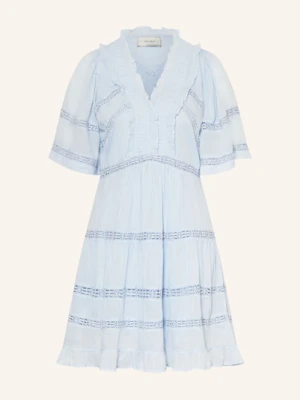 Neo Noir Sukienka Milene Z Koronką I Falbankami blau