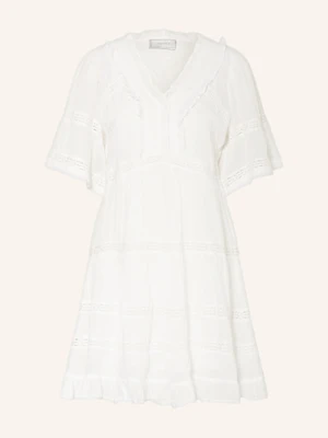 Neo Noir Sukienka Milene Z Koronką I Falbankami weiss