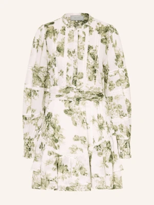 Neo Noir Sukienka Roberta Flower Flow Z Dziurkowaną Koronką gruen