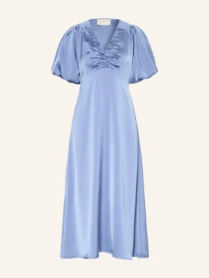 Neo Noir Sukienka Satynowa Illana blau