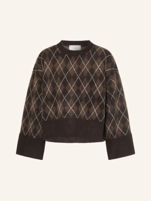 Neo Noir Sweter braun czarny