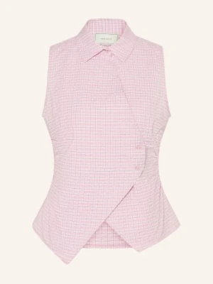 Neo Noir Top Koszulowy Celest W Stylu Kopertowym rosa czarny