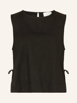 Neo Noir Top Svetlana Z Lnem schwarz