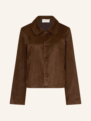 Neo Noir Żakiet Pudełkowy Nilo Z Imitacji Skóry braun