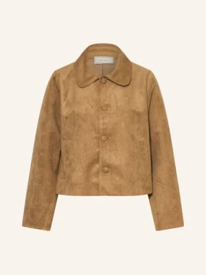 Neo Noir Żakiet Pudełkowy Nilo Z Imitacji Skóry braun