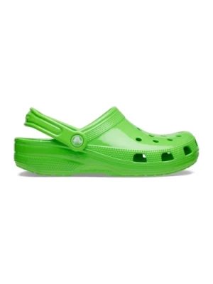 Neonowe Klasyczne Clogs - Zielony Okrągły Nosek Crocs