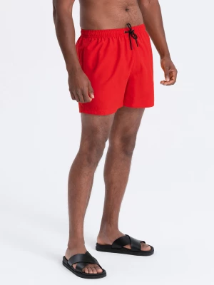 Neonowe szorty męskie kąpielowe z efektem magic print – czerwone V5 OM-SRBS-0147
 -                                    XL