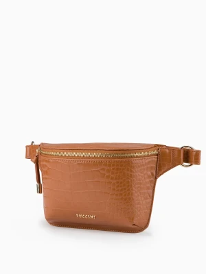 Nerka damska na pasku ze skóry ekologicznej brązowa Puccini