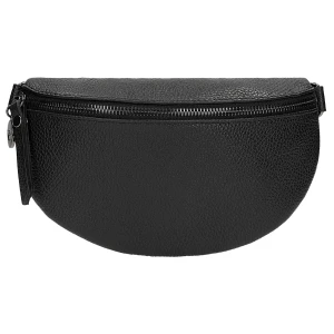 Czarna skórzana torebka nerka 80099-41 Wojas