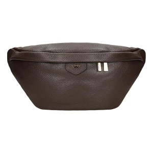 Duża skórzana nerka damska w czekoladowym odcieniu brazu 80195-52 Wojas