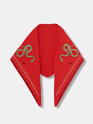 Never Fully Dressed chusta Mystcial damska kolor czerwony z aplikacją NFDA592
