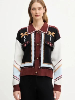 Never Fully Dressed kardigan damski kolor czarny lekki NFDKN706