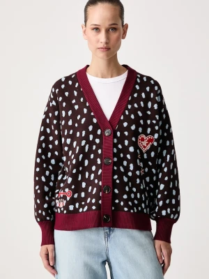 Never Fully Dressed kardigan damski z wiskozą brązowy