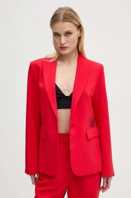 Never Fully Dressed marynarka Red Sundaze Romance Blazer kolor czerwony jednorzędowa NFDOU358