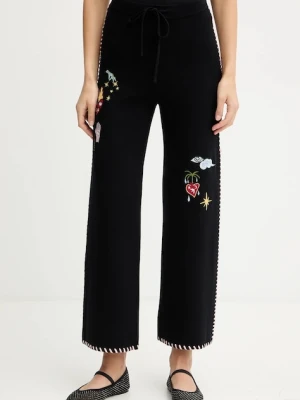 Never Fully Dressed spodnie dresowe damskie kolor czarny NFDKN727