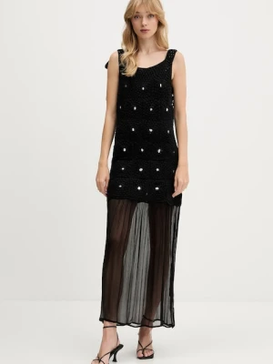 Never Fully Dressed sukienka kolor czarny maxi dopasowana NFDDR2258