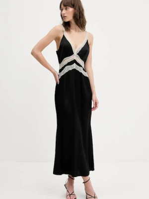 Never Fully Dressed sukienka kolor czarny maxi prosta NFDDR2122