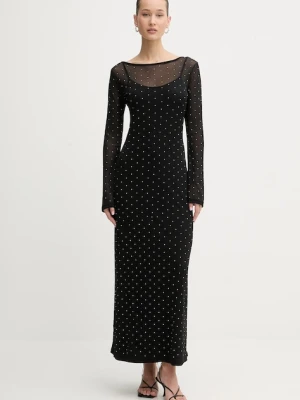 Never Fully Dressed sukienka kolor czarny maxi prosta NFDDR3122