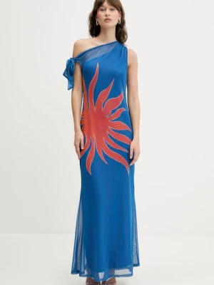 Never Fully Dressed sukienka kolor niebieski maxi prosta NFDDR2012