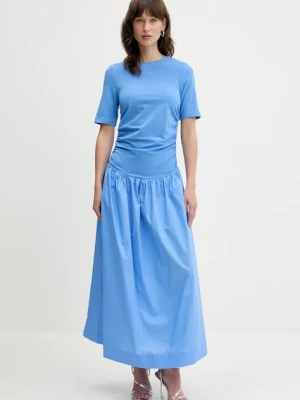 Never Fully Dressed sukienka kolor niebieski maxi rozkloszowana NFDDR2153