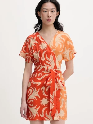 Never Fully Dressed sukienka kopertowa z wiskozą