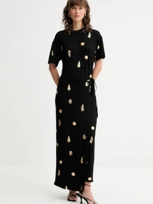 Never Fully Dressed sukienka Leia kolor czarny maxi prosta NFDDR2207