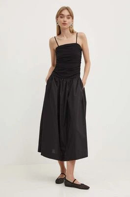 Never Fully Dressed sukienka LolaAp kolor czarny maxi rozkloszowana NFDDR1404