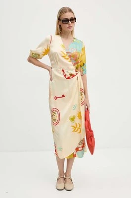 Never Fully Dressed sukienka Vienna Wrap Dress midi rozkloszowana NFDDR1567