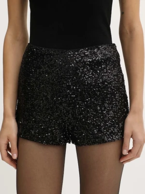 Never Fully Dressed szorty damskie kolor czarny gładkie high waist NFDTR562