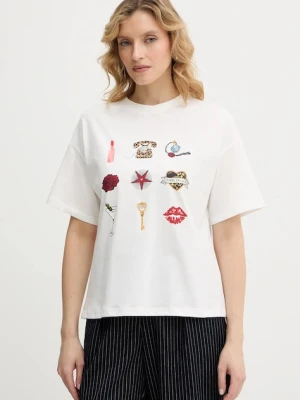 Never Fully Dressed t-shirt bawełniany Icons damski kolor biały NFDTO2075