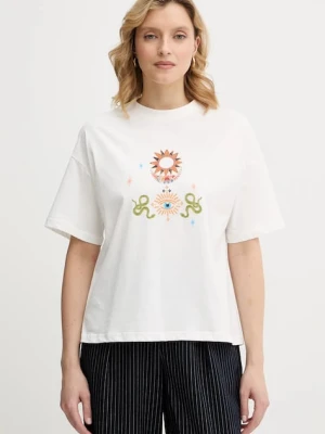 Never Fully Dressed t-shirt bawełniany Mystical damski kolor biały NFDTO2068