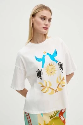 Never Fully Dressed t-shirt bawełniany White Sundazed Summer Tee damski kolor biały NFDTO1535