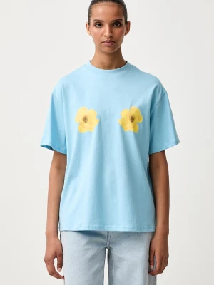 Never Fully Dressed T-shirt damski bawełniany niebieski