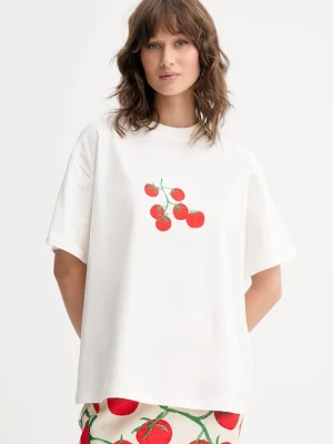 Never Fully Dressed t-shirt Tomato damski kolor biały NFDTO1777