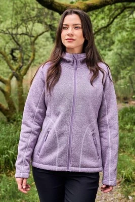 Nevis damska bluza z kapturem i futrzaną podszewką - Purple Mountain Warehouse