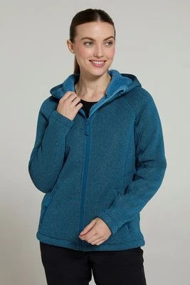 Nevis damska bluza z kapturem i futrzaną podszewką - Teal Mountain Warehouse