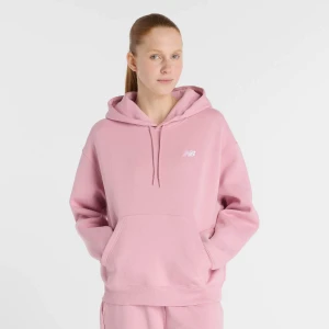 New Balance Sport Essentials Fleece Hoodie kobiety Bluzy różowy rozmiar Odzież