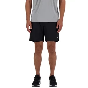 New Balance Ac Seamless 7 inch Short MS41288BK, Męskie, Czarne, spodenki, poliester, rozmiar: L
