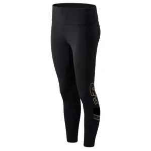 New Balance Achiever 7/8 Tight WP13155BK, Damskie, Czarne, leginsy, poliester, rozmiar: M