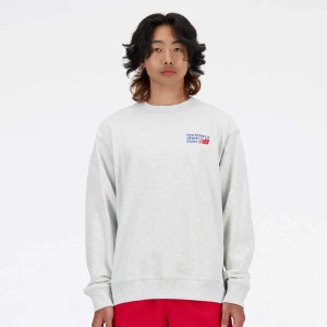 New Balance Athletics Premium Logo Crew mężczyźni Bluzy szary rozmiar Odzież