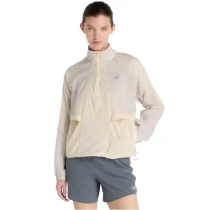 New Balance Better Run WR Jacket WO53206LIN, Damskie, Beżowe, kurtki, nylon, rozmiar: L
