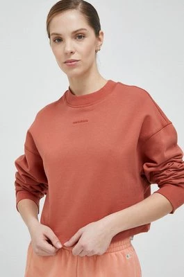 New Balance bluza bawełniana damska kolor czerwony gładka