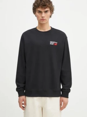 New Balance bluza bawełniana męska kolor czarny z aplikacją MT41547BK