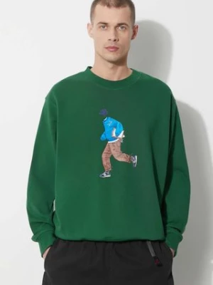 New Balance bluza bawełniana męska kolor zielony z nadrukiem MT41538NWG