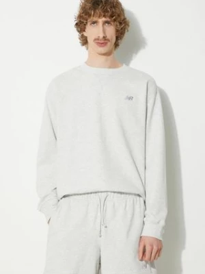 New Balance bluza bawełniana MT41506AHH męska kolor szary melanżowa
