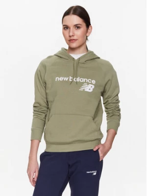 New Balance Bluza Classic Core WT03810 Zielony Relaxed Fit