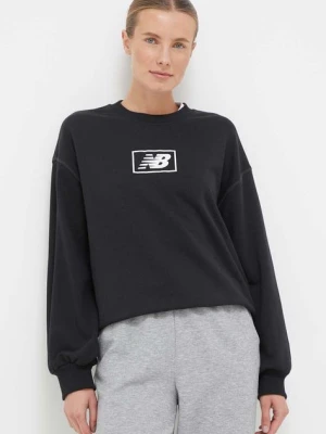 Zdjęcie produktu New Balance bluza damska kolor czarny z nadrukiem
